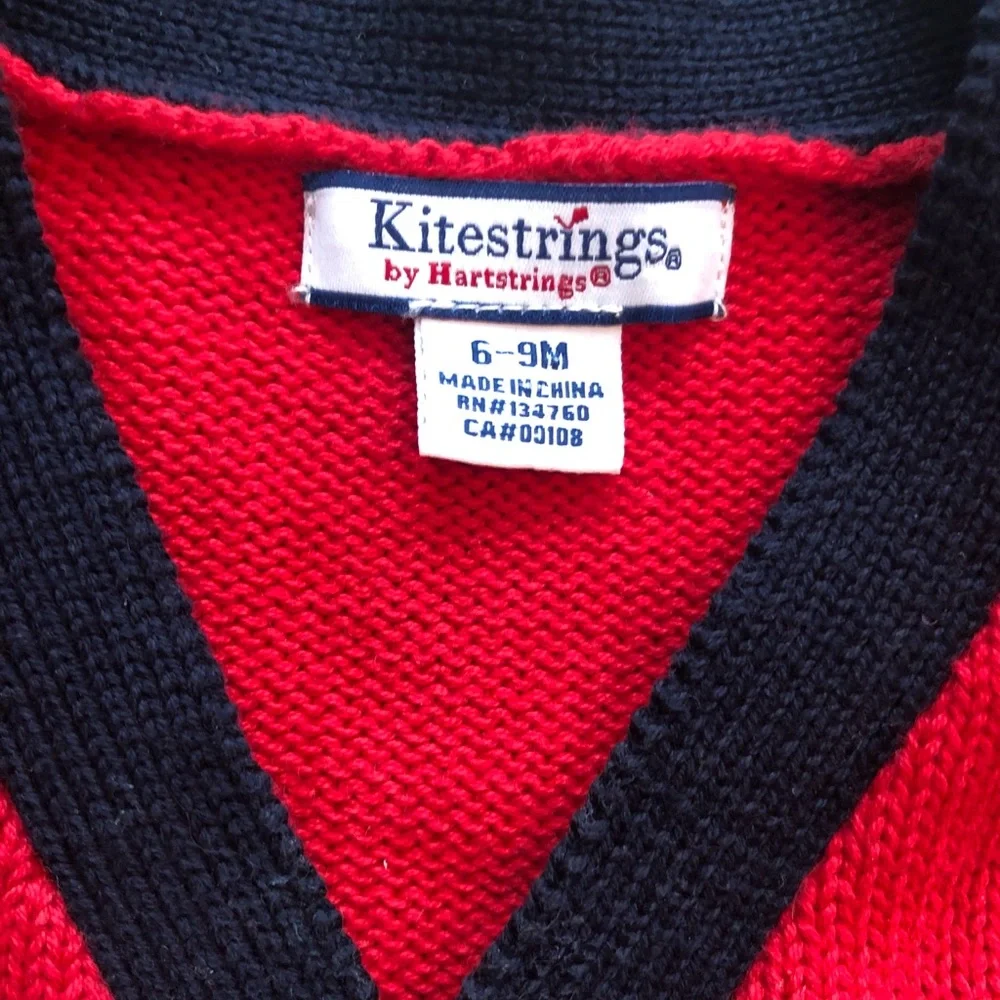 KITESTRINGS BY HARTSTRINGS NUTCRACKER CHRISTMAS SWEATER CARDIGAN, 6-9 MONTHS - Picture 3 of 6